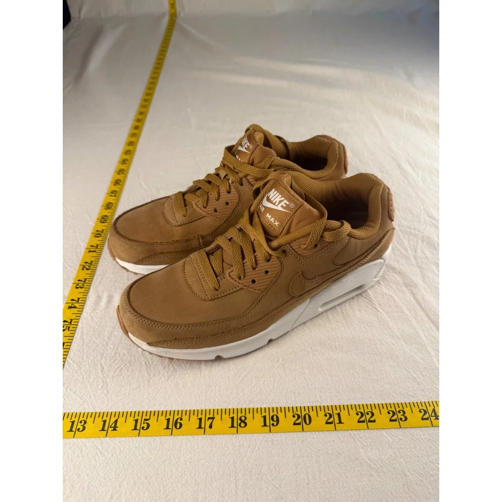 Nike Air Max 90 Sneakers 7Y 8.5-Women 7-Men Tan HF6358-200 Wheat Preppy Casual